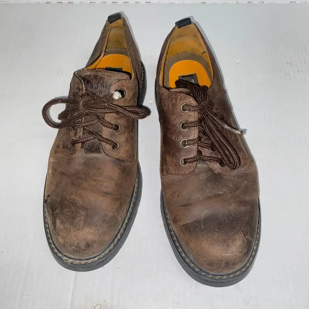 Timberland Vintage 95040 Brown Nubuck Leather Waterproof Oxford Shoes Men's 9
